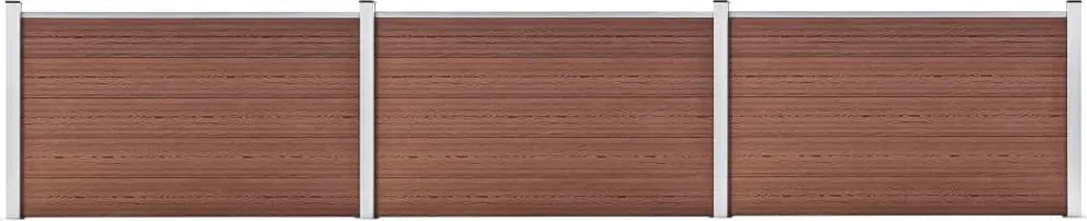 vidaXL barna WPC kerti kerítés 526 x 106 cm