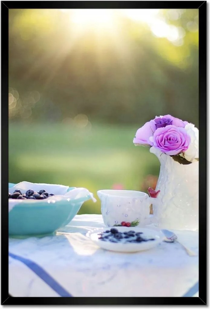 Poszter keretben 40x60 Lila rózsák