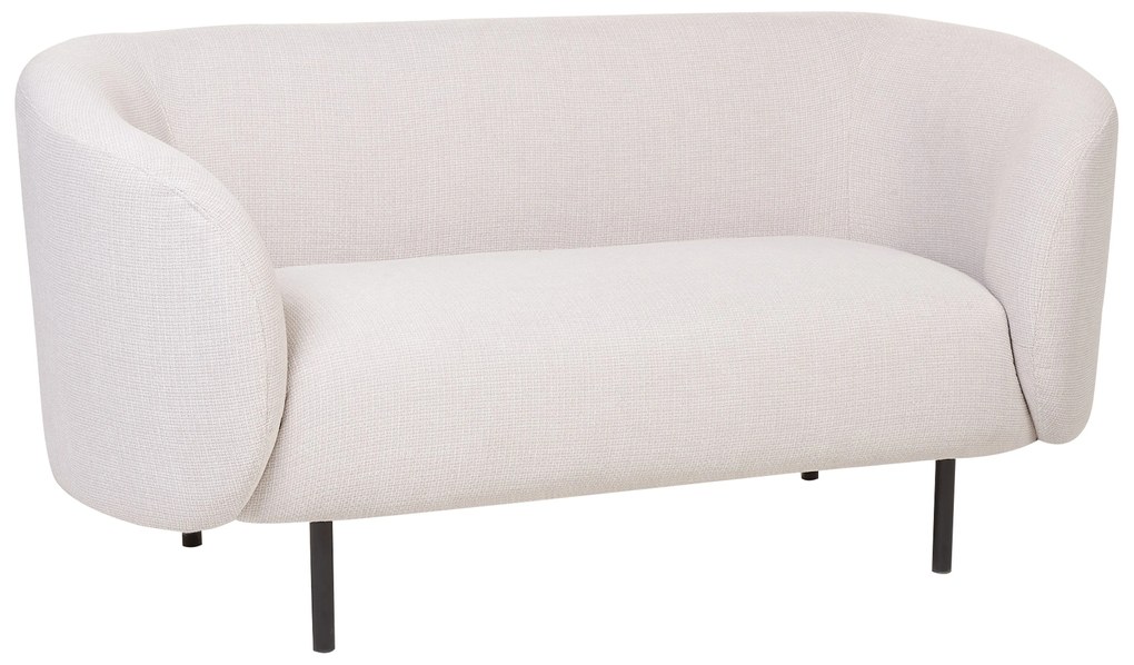 Kétszemélyes bézs és fekete kanapé LOEN Beliani