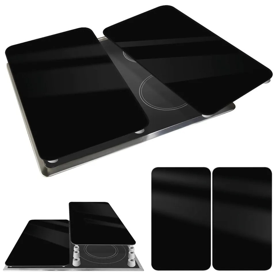 Edzett üveg tűzhely fedőlap szett 2 db-os 30x52 cm Universal – Wenko