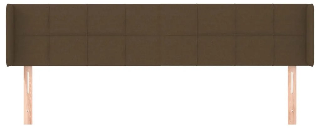 sötétbarna szövet fejtámla 203x16x78/88 cm