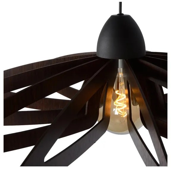 Lucide 77483/76/30 - Csillár zsinóron ZIDANE 1xE27/15W/230V barna/fekete