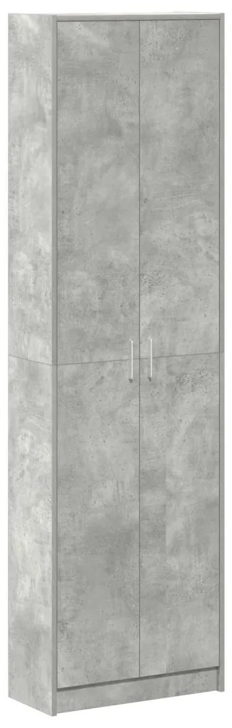 szekrény beton szürke 55x25x189 cm mérnökelt fa
