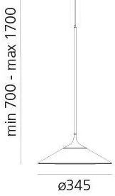 Artemide 0352030A-LED Dimmelhető csillár zsinóron ORSA LED/20W/230V 3000K átm. 24,5 cm