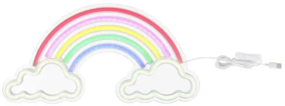 Globo 28056 - LED neon falidekoráció RAINY LED/3W/USB szivárvány