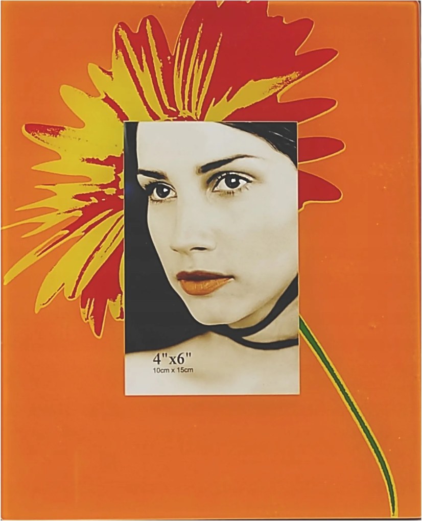 K-4053 K üveg képkeret 10x15 cm. lábbal medálok