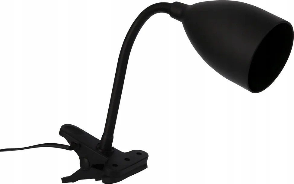 Erős lámpa csiptetővel, fekete