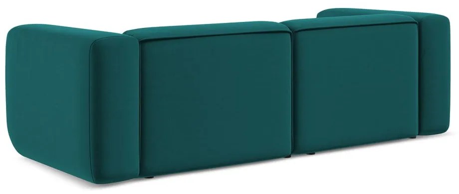 Türkiz bársony kanapé 228 cm Ekahi – Makamii