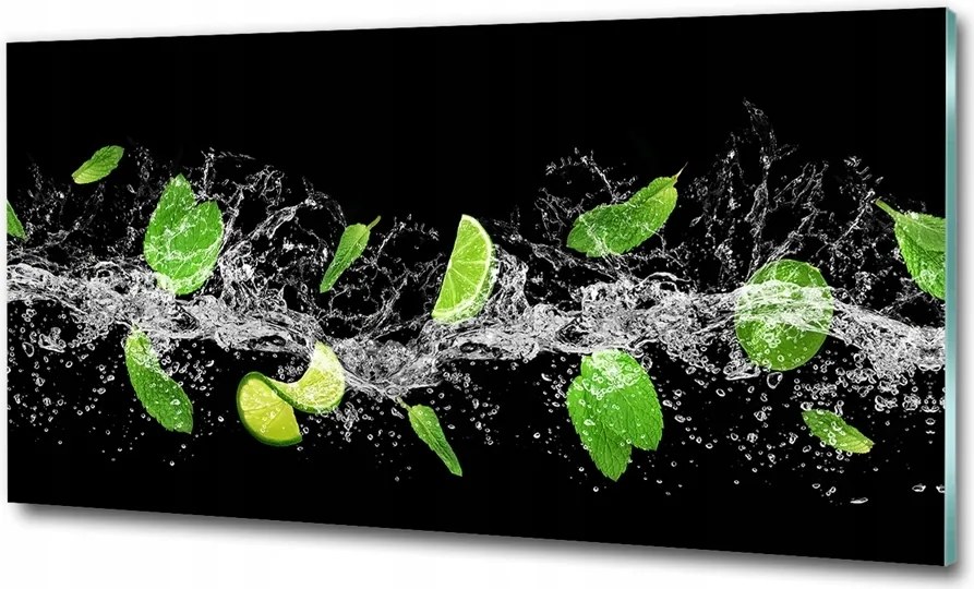 Fotótapéta üvegfalra Lime mentával 100x50