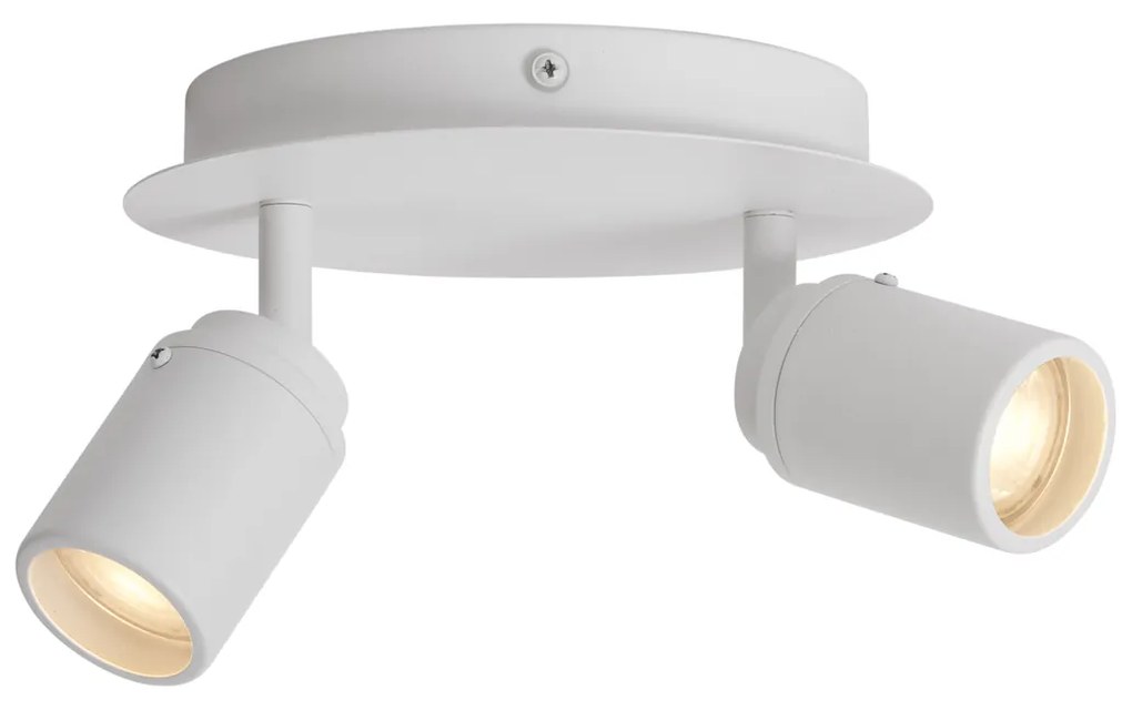 Modern fürdőszobai spotlámpa fehér 2-lámpás IP44 - Ducha