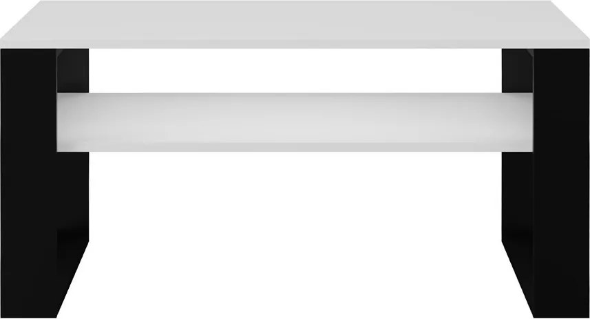 1P dohányzóasztal, fehér-fekete
