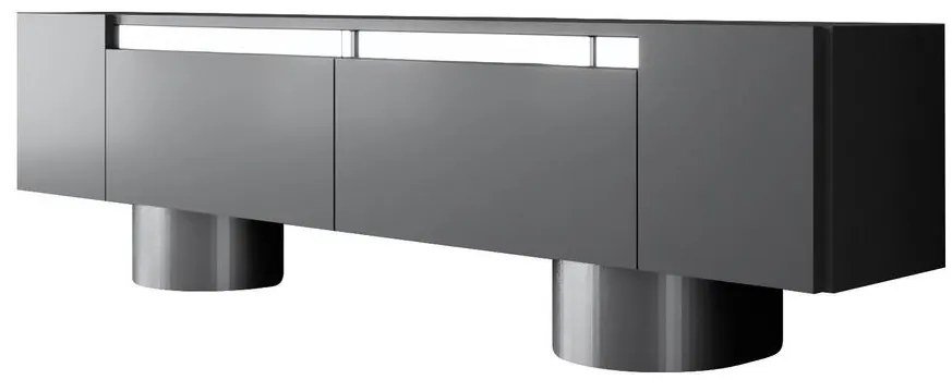 TV szekrény Bohem - Anthracite, Silver