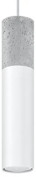 Sollux SL.0647 - BORGIO 1xGU10/40W/230V beton/fém fehér függeszték