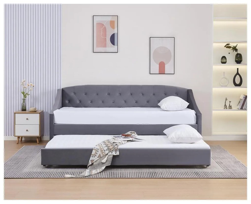 Széthúzható ágy 90 cm Asesorar (szürke) . 1116214
