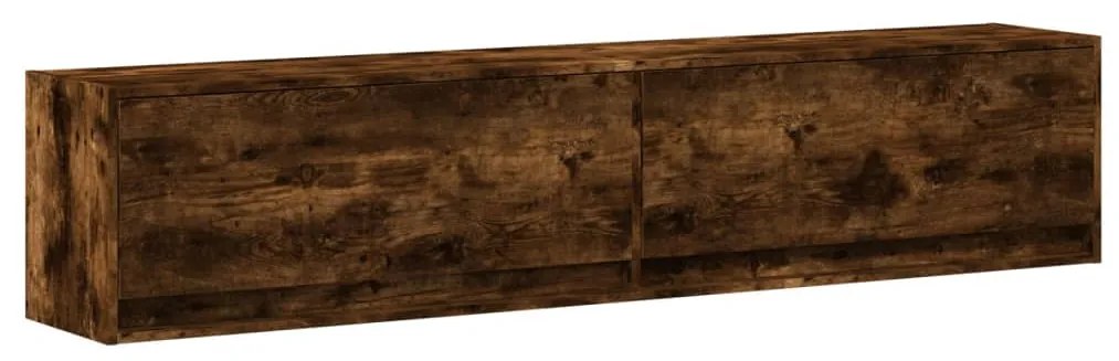 füstös tölgy falra szerelhető TV-szekrény LED-del 180x31x38 cm
