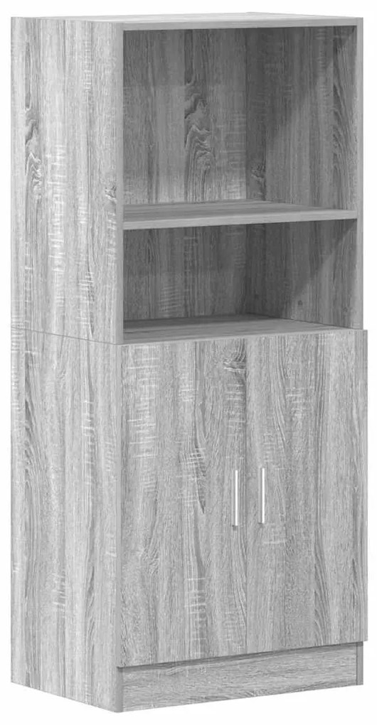 vidaXL szürke sonoma színű szerelt fa konyhaszekrény 57x41,5x131,5 cm