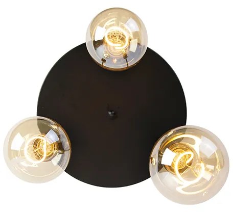 Modern mennyezeti lámpa fekete 3-lámpás - Facil