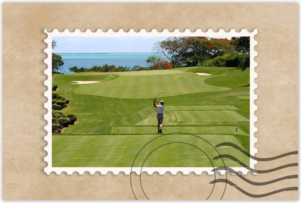 Poszterek 90x60 Golfozó a mezőn