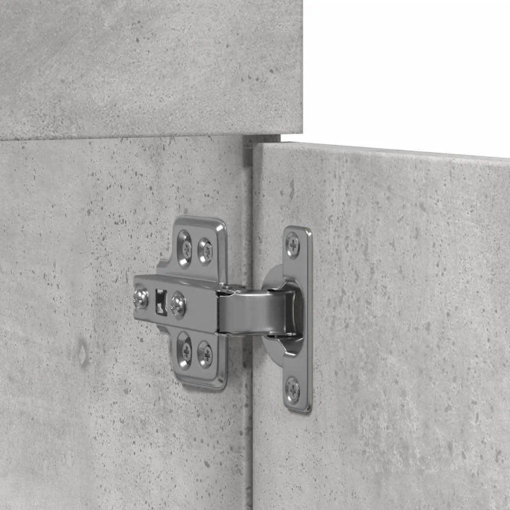 betonszürke szerelt fa fürdőszobai mosdószekrény 90x38,5x46 cm