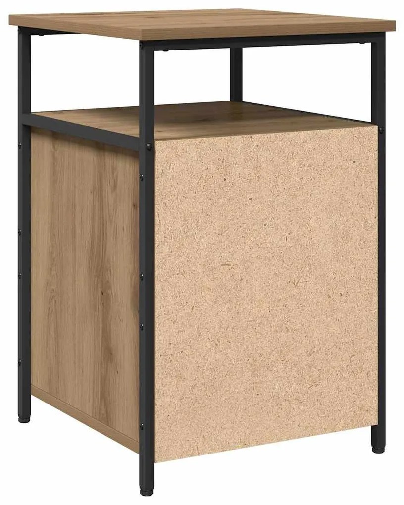 Éjjeliszekrény 2 pcs kézműves tölgy Faanyag