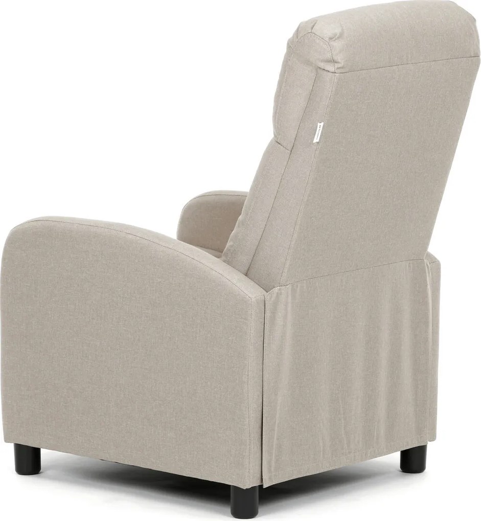 Polohovací křeslo, béžová, látka, TV-W3397 CRM2