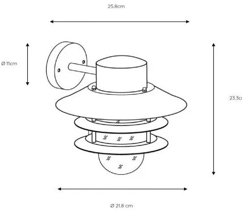 Lucide 11874/01/30 - Kültéri fali lámpa ZICO 1xE27/60W/230V IP44