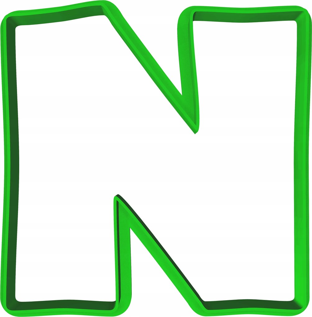 Oktató Keksz- És Mézeskalács lyukasztó N betű 8cm