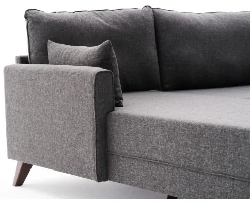 RIGA L-alakú sarokkanapé, antracit, balos kivitel