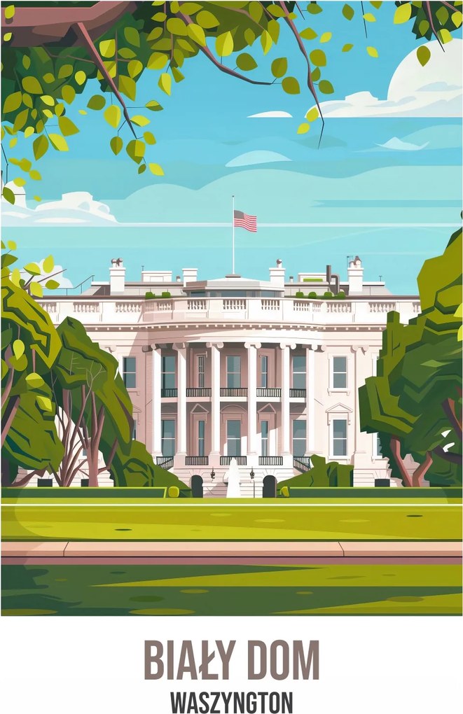 Poszter 67,5x95cm Fehér ház