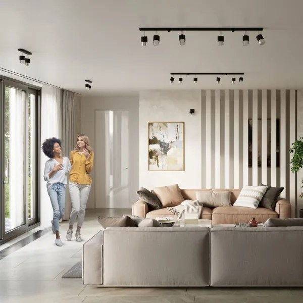 Sollux SL.1067 - Spotlámpa NERO 4xGU10/40W/230V fekete/fényes króm