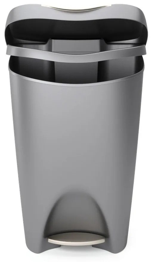 Szürke műanyag pedálos szemetes 50 l Brim – Umbra