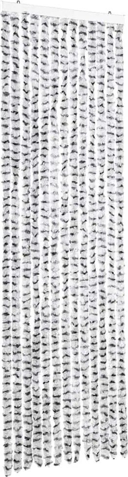 vidaXL világosszürke és sötétszürke zsenília rovarfüggöny 56 x 200 cm