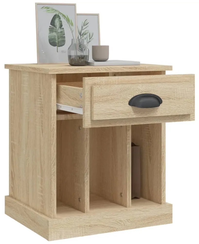 2 db sonoma tölgy éjjeliszekrény 43x36x50 cm