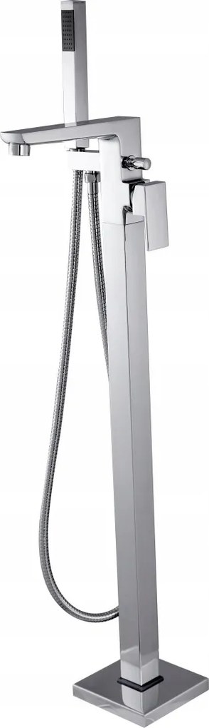 Kádtöltő Csaptelep Szabadon Álló Négyzet Alakú Króm Invena Szett