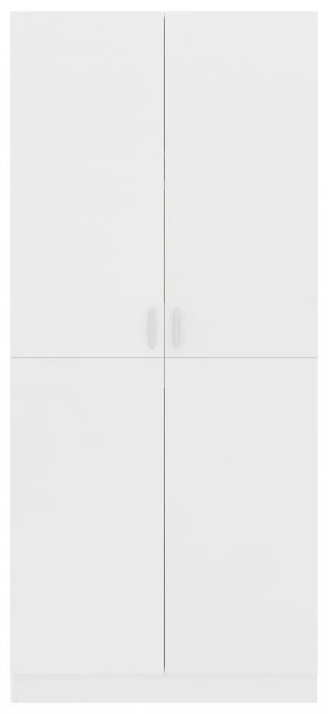 fehér szerelt fa ruhásszekrény 80 x 52 x 180 cm