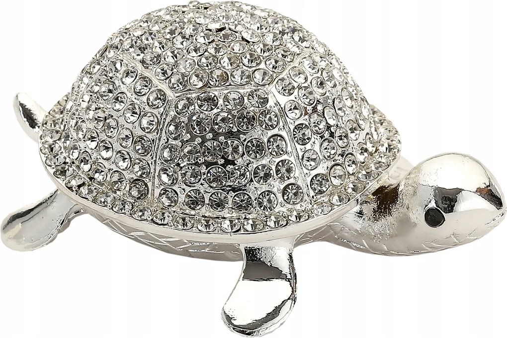 Ezüst teknős ékszerdoboz doboz Gravírozás Ingyenes