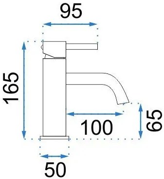 Rea Lungo Grip, mosogató csaptelep h-165, arany matt, REA-B6950