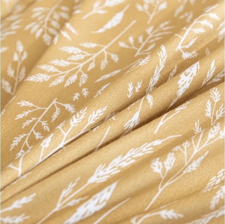 Mikroszálas flanel ágyneműhuzat KOSTAR sárga Ágyneműhuzat mérete: 2 db 70 x 90 cm | 200 x 220 cm