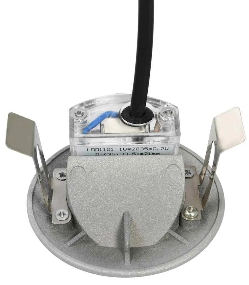 6 darab kör alakú ezüst kültéri LED falilámpa 5 W