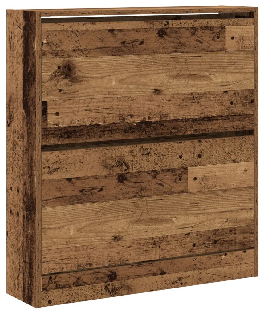 Cipőtartó Flip Fiókkal Régi Fa 80x21x87,5 cm