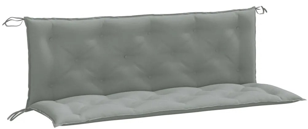 2 db melange világosszürke szövet kerti padpárna 150 x 50 x 7cm