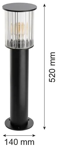 Argon 8749 - Kültéri lámpa NORFOLK 1xE27/15W/230V IP44 52cm fekete