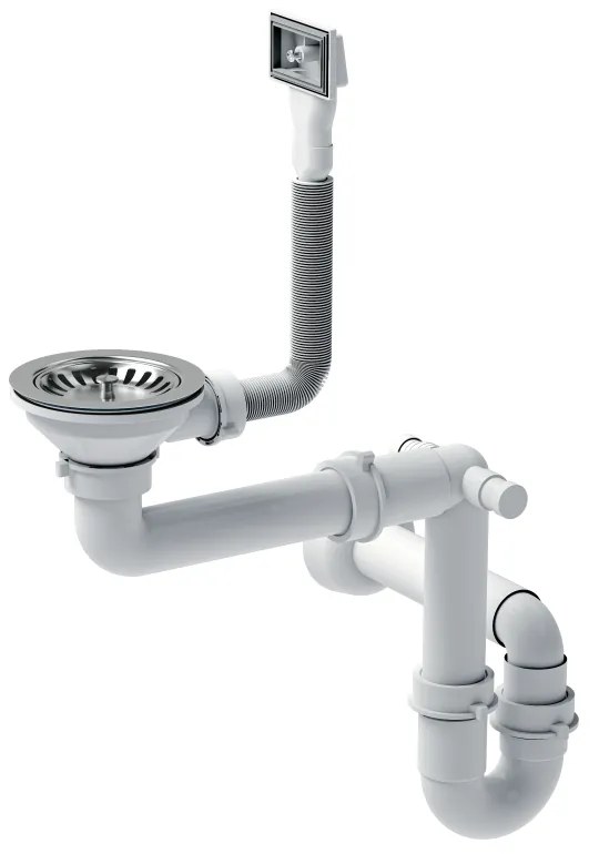 Acél mosogatótálca RUSSEL 110 BRUSH NICKEL