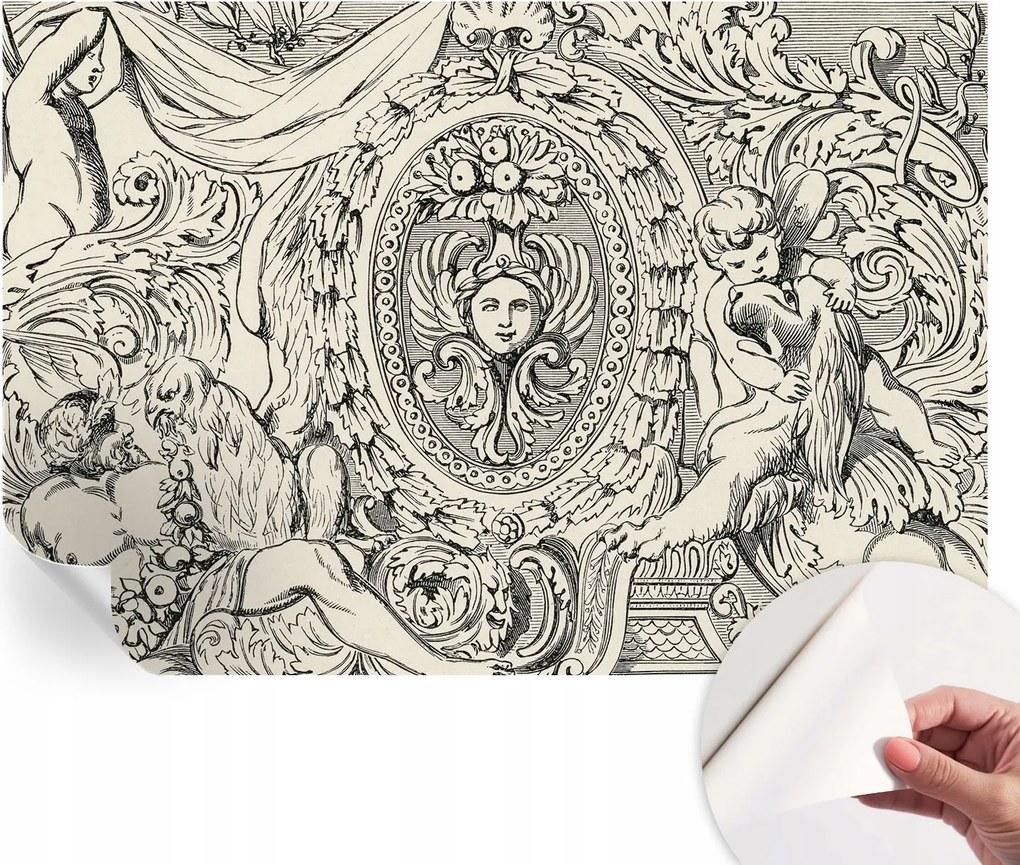 Öntapadós tapéta Fali furnér 3D hatás Gazdag díszek 152x104