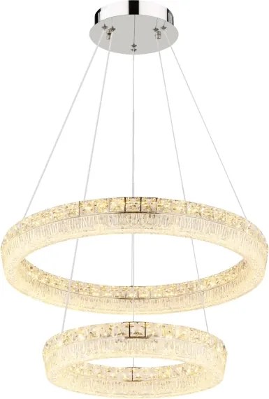 Globo 67387-60 - LED, fényerőszabályozható kábeles függeszték LAUREL LED/60W/230V átlátszó+ távirányító