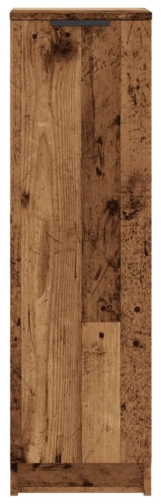antik fa színű szerelt fa cipőszekrény 29,5 x 35 x 100,5 cm