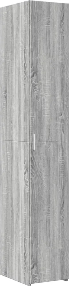 vidaXL szürke sonoma színű szerelt fa magasszekrény 30 x 42,5 x 185 cm