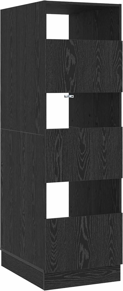 vidaXL Mosókonyha Szekrény Fekete tölgy 50 x 68 x 162 cm Faanyag