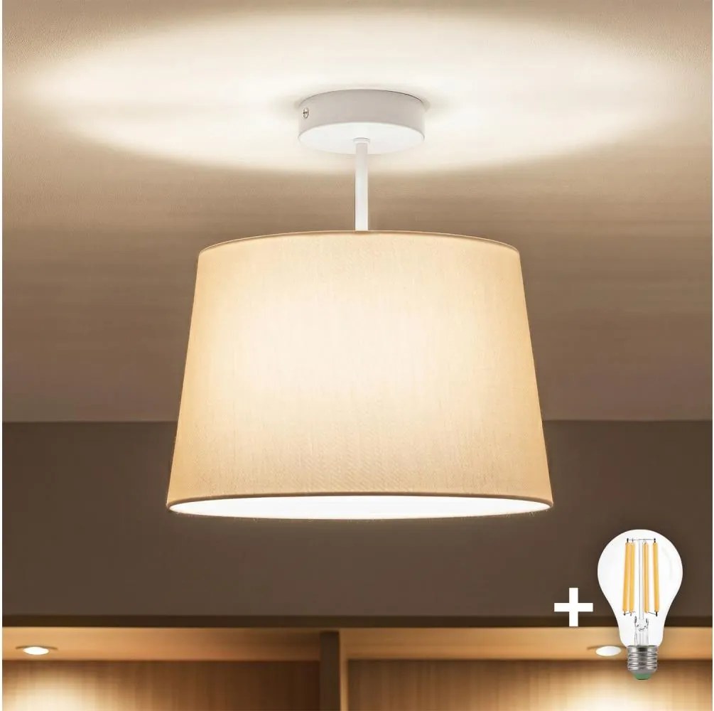 Brilagi - LED felületre szerelhető csillár CERIA 1xE27/60W/230V Ø 30 cm fehér/bézs