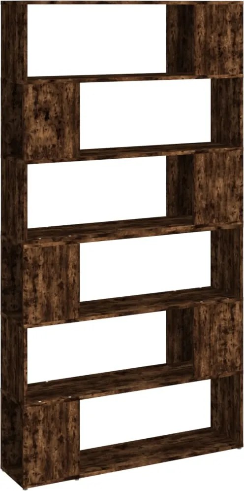 vidaXL füstös tölgy színű térelválasztó könyvszekrény 100x24x188 cm